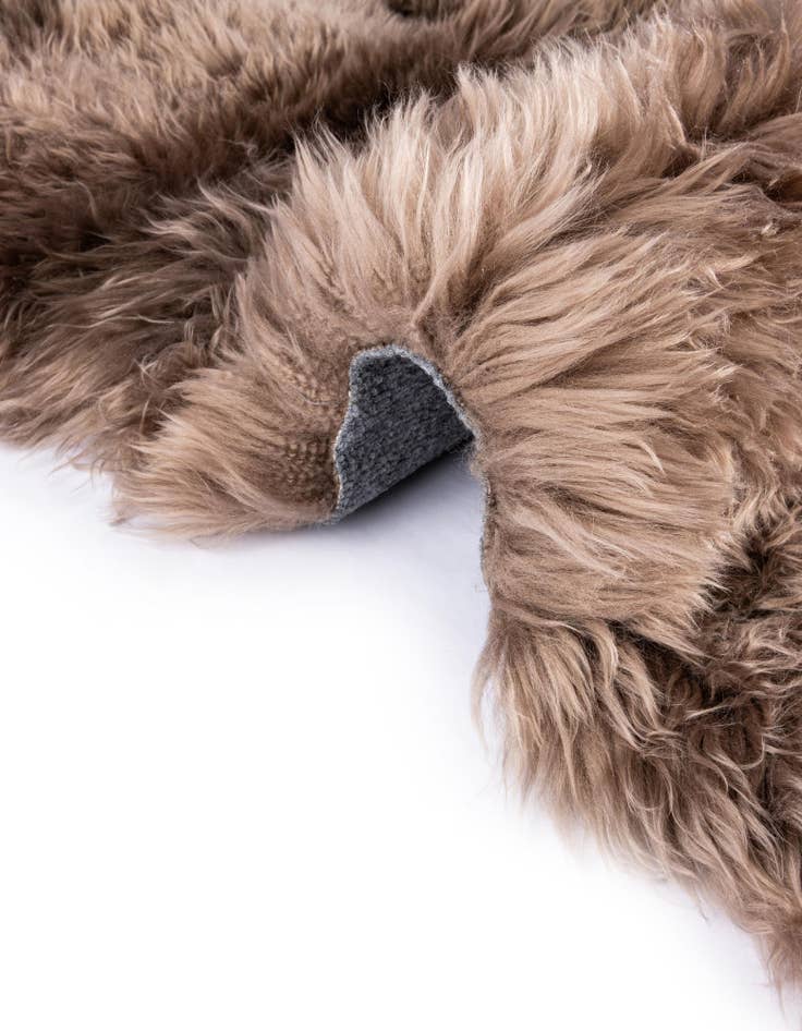 Detail image of  6' x 6' Natural Sheepskin Square Rug
