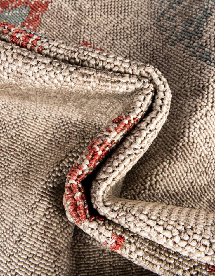 Detail image of  7' 10 x 7' 10  Washable Botanical Indoor / Outdoor Square Rug