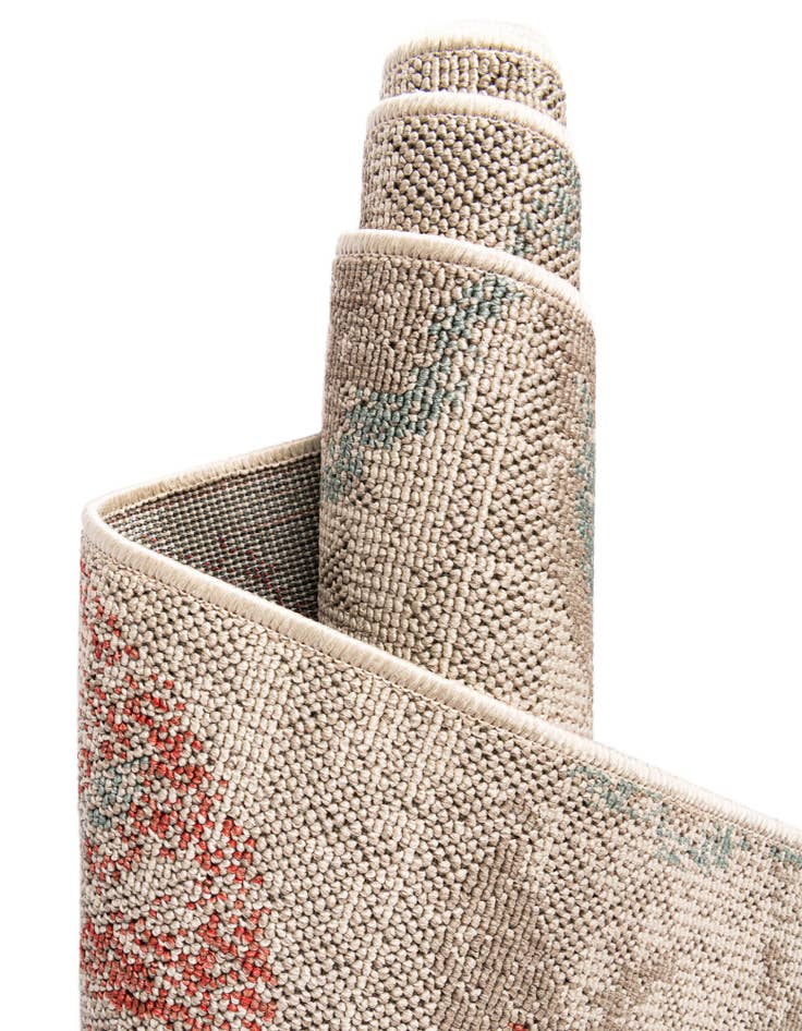 Detail image of  7' 10 x 7' 10  Washable Botanical Indoor / Outdoor Square Rug