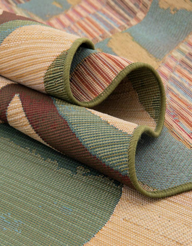 Detail image of  6' x 6'  Washable Modern Indoor / Outdoor Square Rug