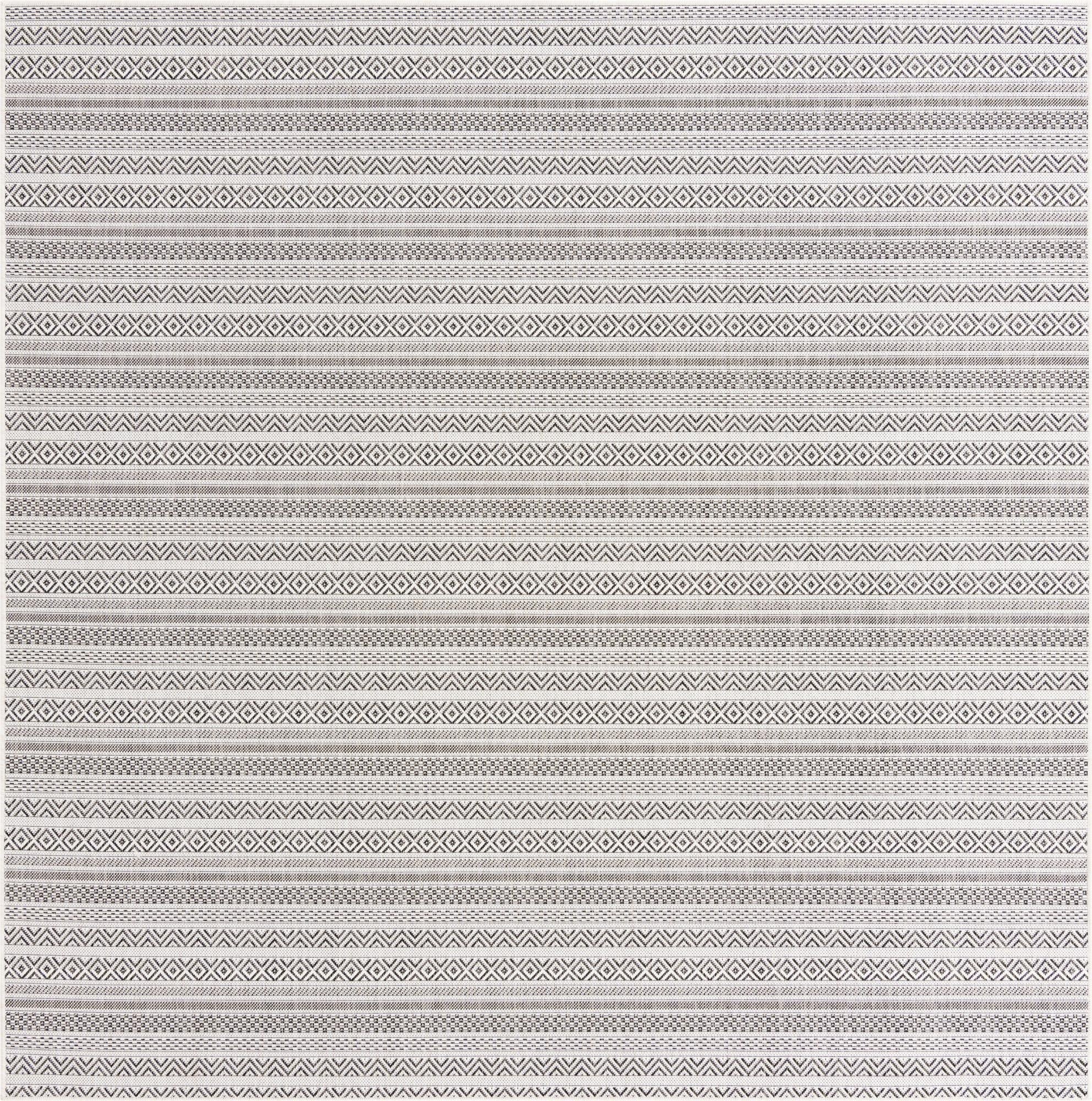  7' 10 x 7' 10  Washable Ribbon Indoor / Outdoor Square Rug