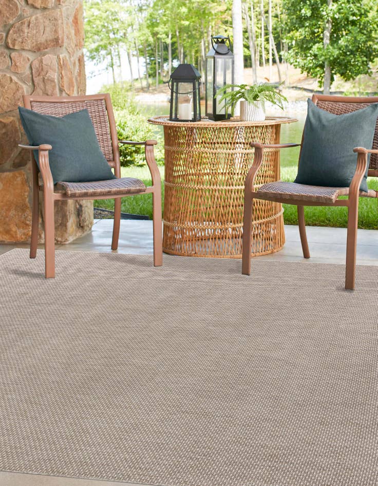 13' x 13'  Washable Solid Indoor / Outdoor Square Rug