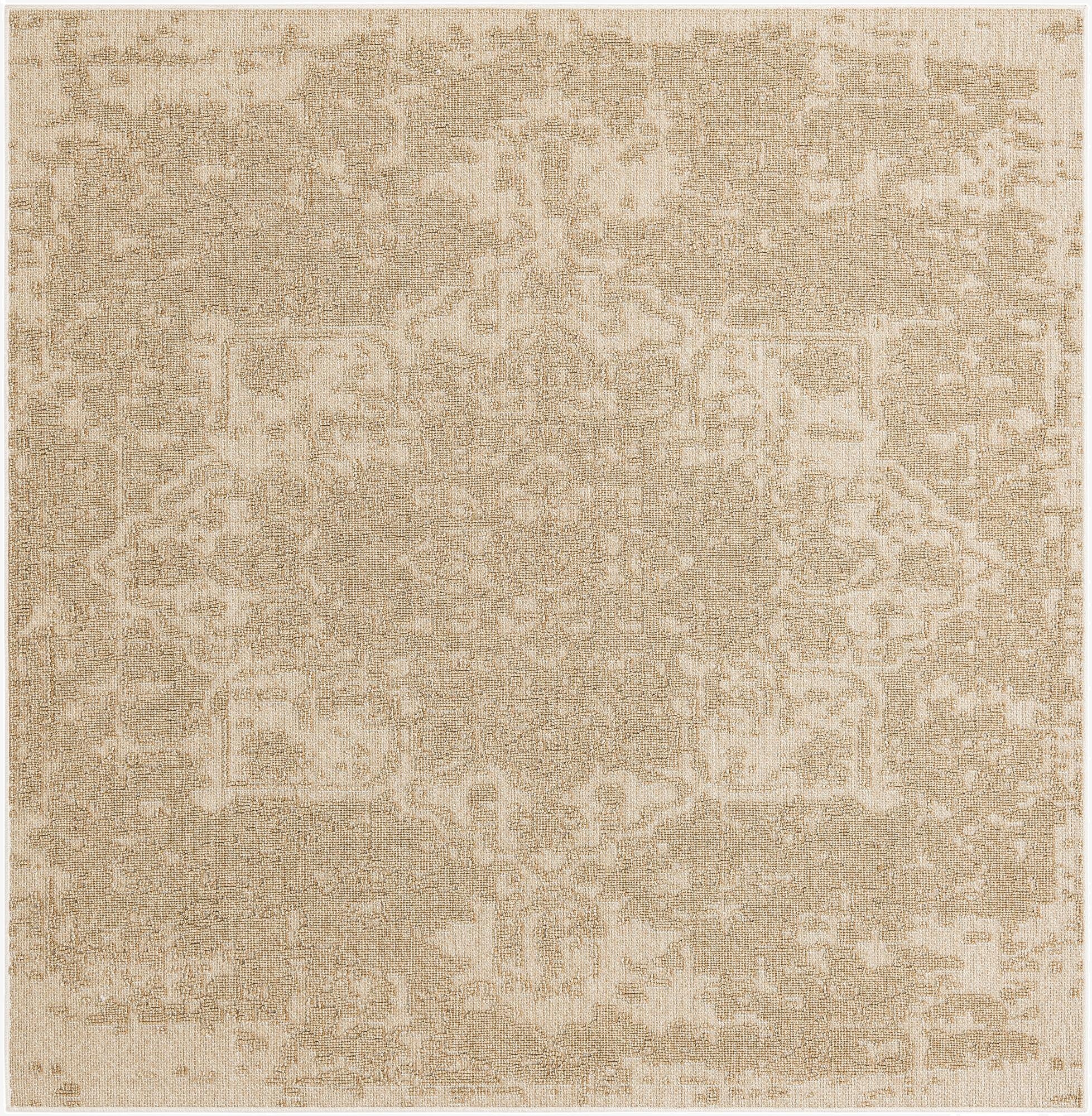  7' 10 x 7' 10  Washable Traditional Indoor / Outdoor Square Rug