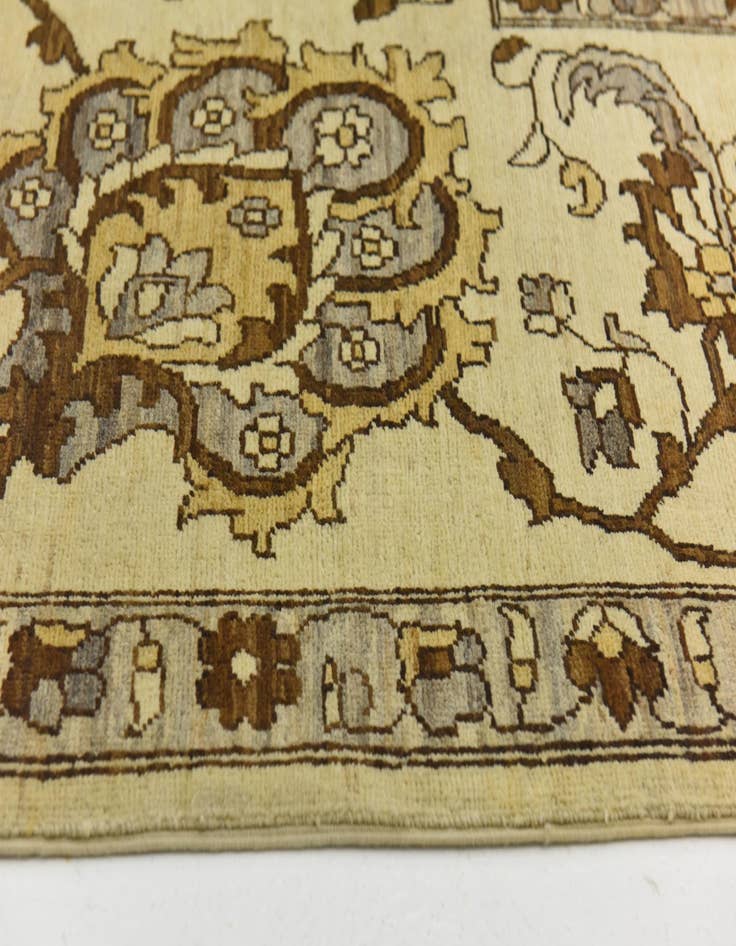 Detail image of  13' 7 x 14' 1  Hand Knotted Peshawar Ziegler Wool Square Rug