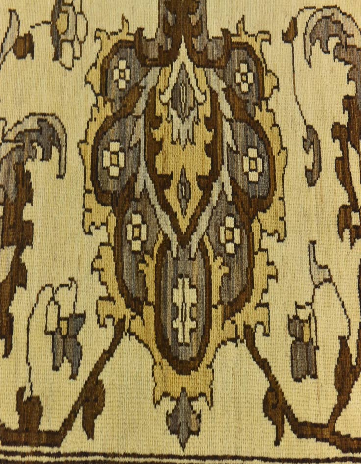 Detail image of  13' 7 x 14' 1  Hand Knotted Peshawar Ziegler Wool Square Rug