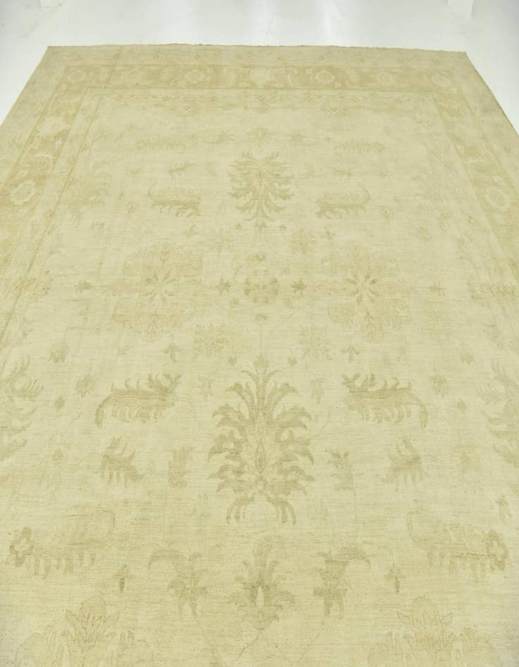 Detail image of  14' x 14' 2  Hand Knotted Peshawar Ziegler Square Rug