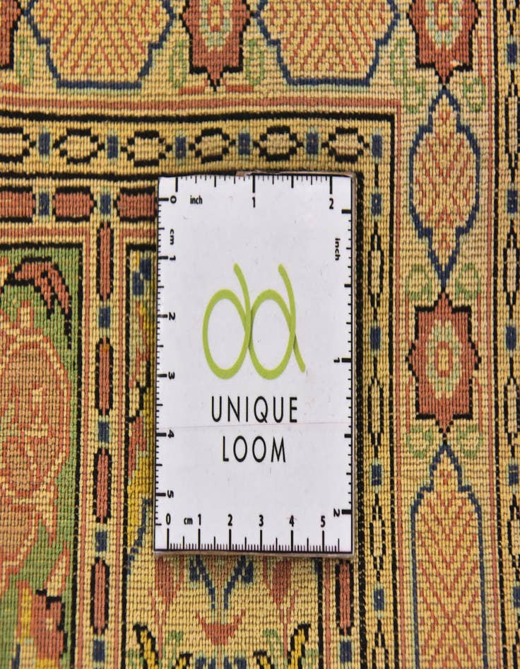 Detail image of  1' 10 x 2' 4  Hand Knotted Qom Persian Square Rug