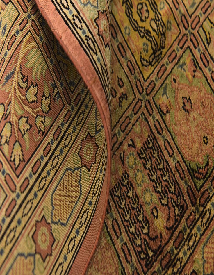 Detail image of  1' 10 x 2' 4  Hand Knotted Qom Persian Square Rug