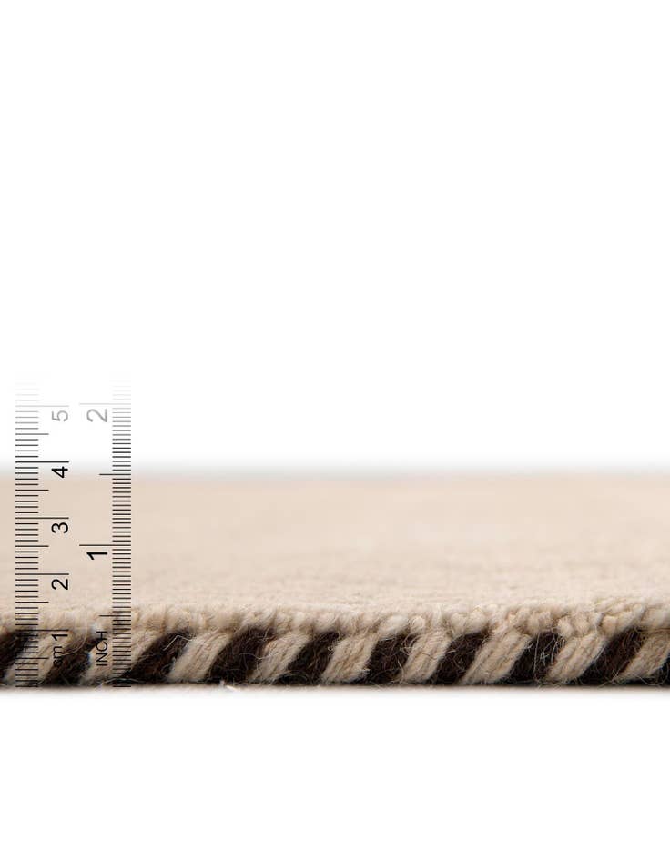 Detail image of 9' 10 x 9' 10 Hand Knotted Solid Gabbeh Wool Square Rug