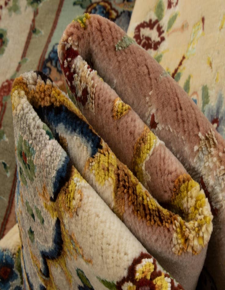 Detail image of  6' 4 x 6' 8  Hand Knotted Tabriz Persian Square Rug