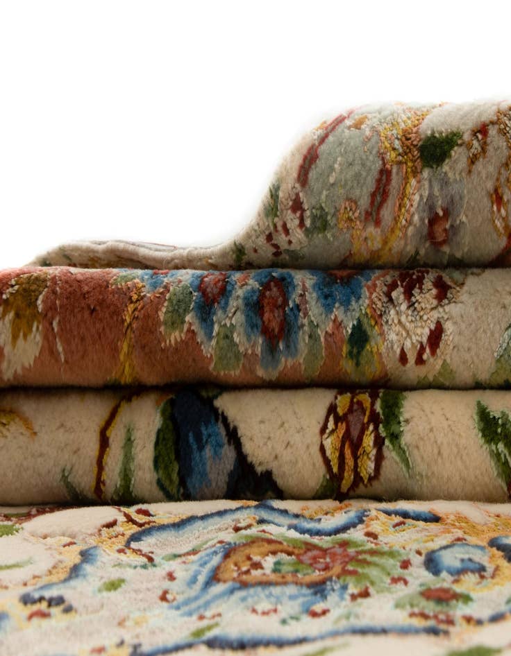 Detail image of  6' 4 x 6' 8  Hand Knotted Tabriz Persian Square Rug