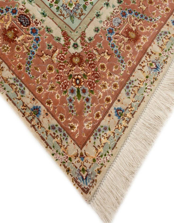 Detail image of  6' 4 x 6' 8  Hand Knotted Tabriz Persian Square Rug