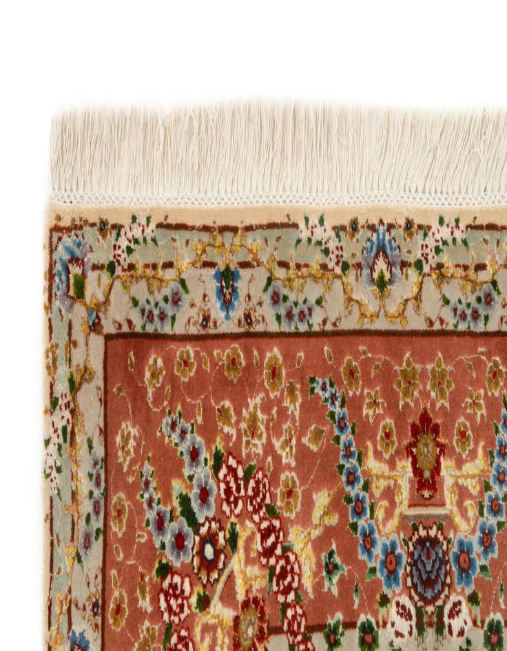 Detail image of  6' 4 x 6' 8  Hand Knotted Tabriz Persian Square Rug