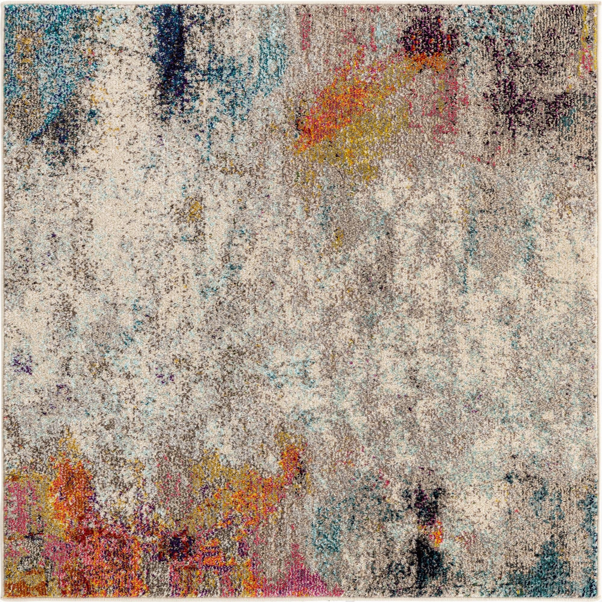  4' x 4'  Washable Theia Square Rug