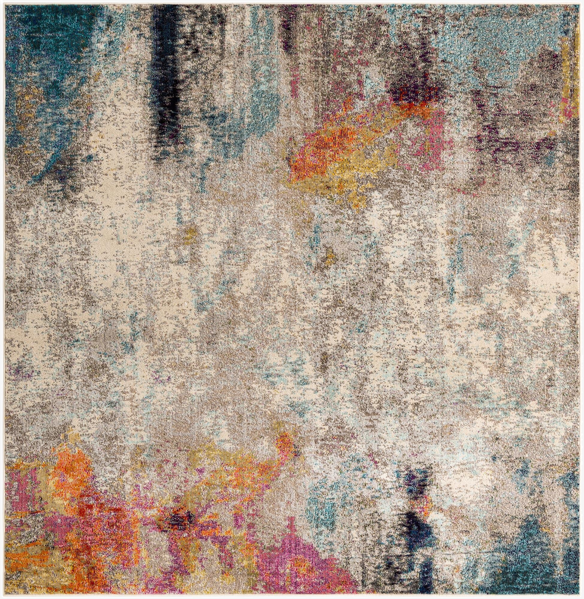  8' x 8'  Washable Theia Square Rug