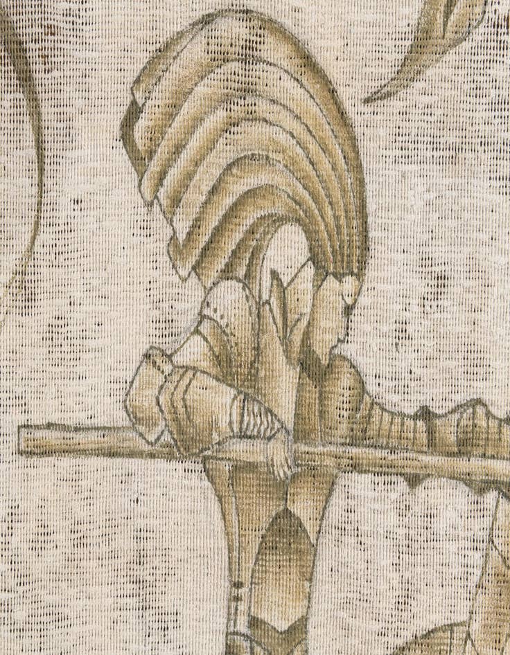 Detail image of  3' 9 x 3' 10  Hand Knotted Ultra Vintage Persian Wool Square Rug