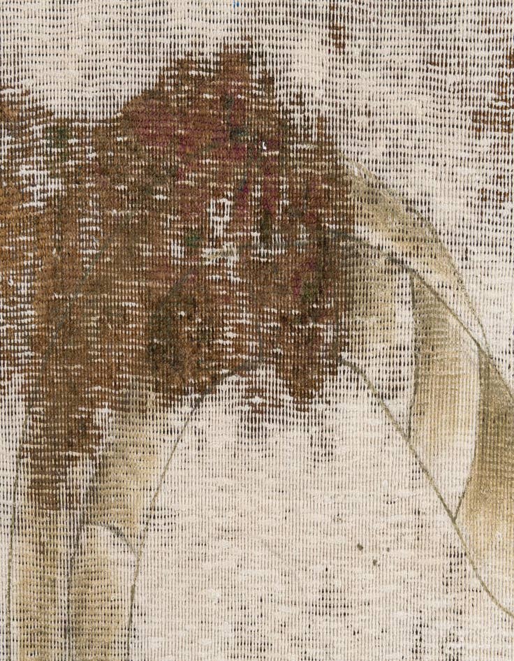 Detail image of  3' 9 x 3' 10  Hand Knotted Ultra Vintage Persian Wool Square Rug