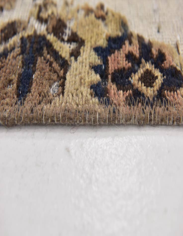 Detail image of  4' 4 x 4' 5  Hand Knotted Ultra Vintage Persian Wool Square Rug