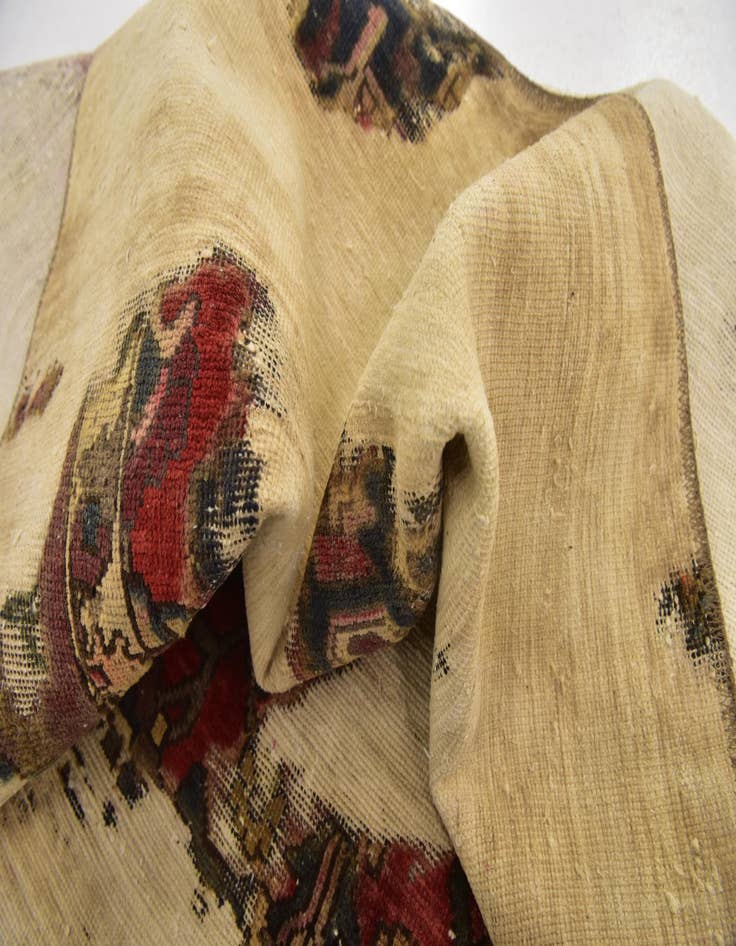 Detail image of  6' 5 x 7' 3  Hand Knotted Ultra Vintage Persian Wool Square Rug