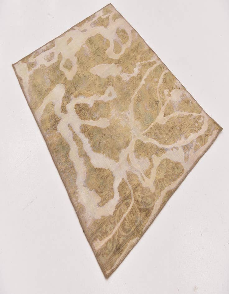 Detail image of  3' 10 x 4' 9  Hand Knotted Ultra Vintage Persian Wool Square Rug