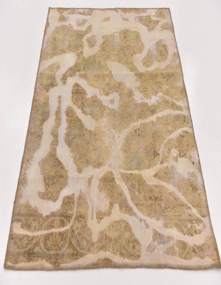 Detail image of  3' 10 x 4' 9  Hand Knotted Ultra Vintage Persian Wool Square Rug