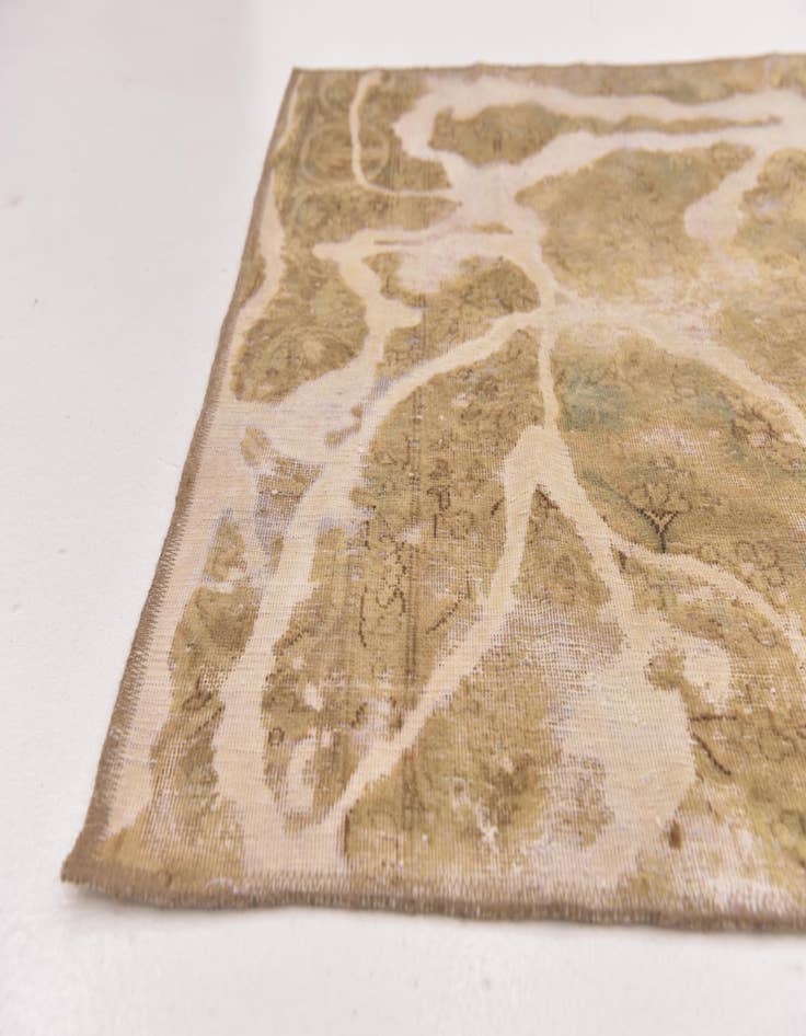 Detail image of  3' 10 x 4' 9  Hand Knotted Ultra Vintage Persian Wool Square Rug