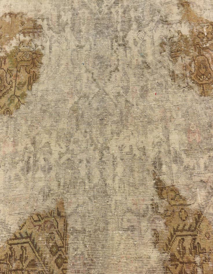 Detail image of  8' x 8' 9  Hand Knotted Ultra Vintage Persian Wool Square Rug
