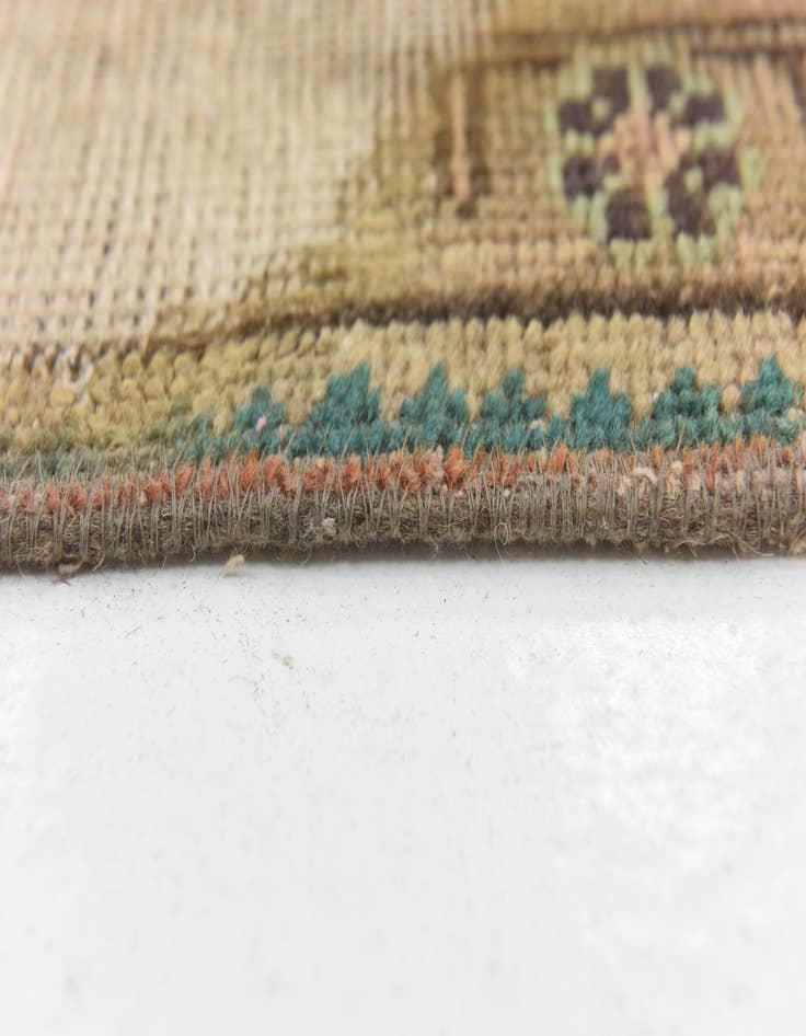 Detail image of  8' x 8' 9  Hand Knotted Ultra Vintage Persian Wool Square Rug