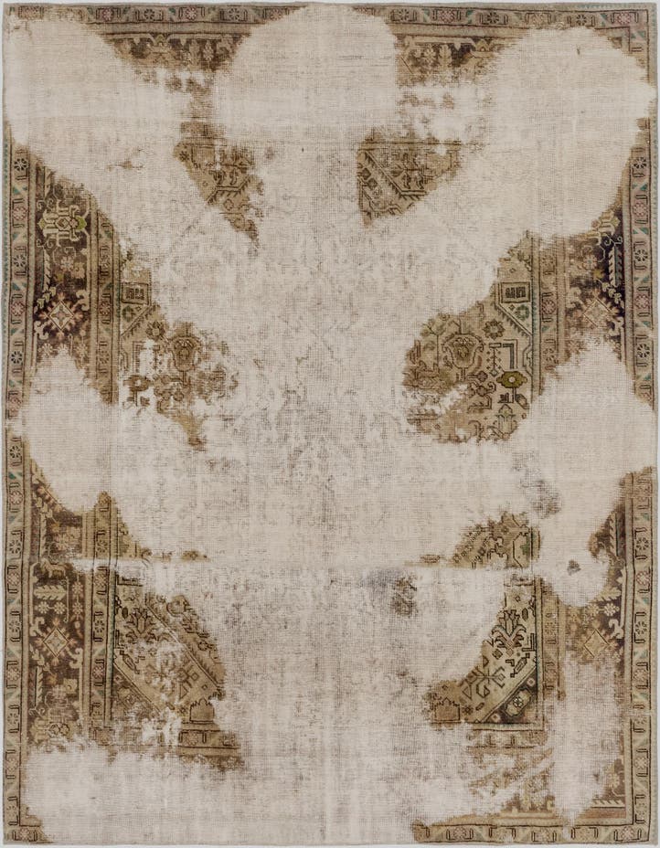  8' x 8' 9  Hand Knotted Ultra Vintage Persian W...
