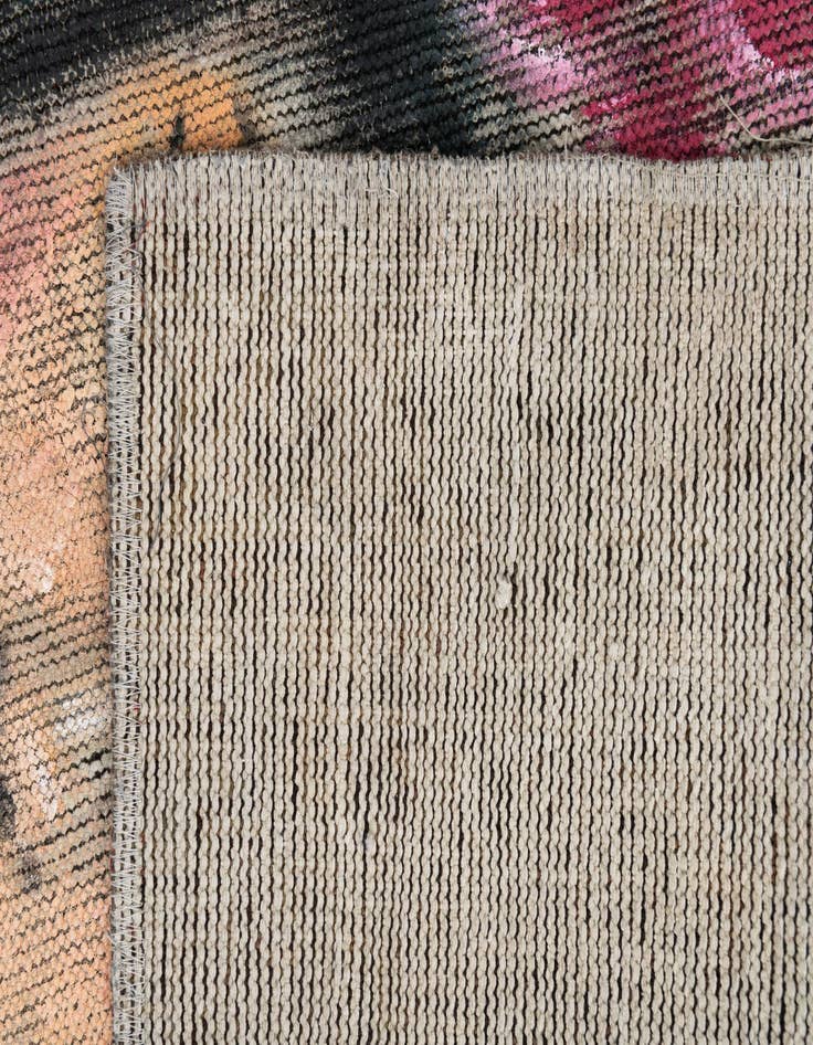 Detail image of  3' 3 x 3' 8  Hand Knotted Ultra Vintage Persian Wool Square Rug
