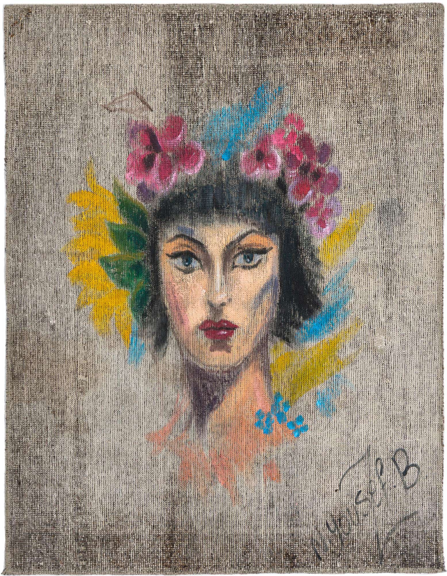 Primary image  3' 3 x 3' 8  Hand Knotted Ultra Vintage Persian Wool Square Rug