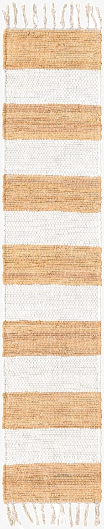  1' 2 x 6' 1  Hand Woven Chindi Rag Table Runner Rug