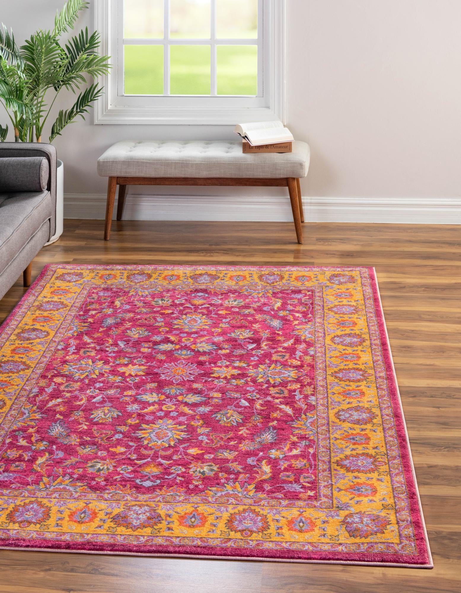 Berry Pink 7' 10 x 10' 4 Medina Rug | Rugs.com