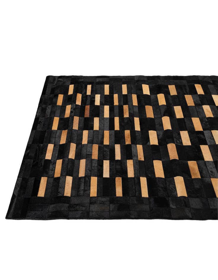 Detail image of  5' 1 x 7' 11 Cowhide - Patchwork Rug