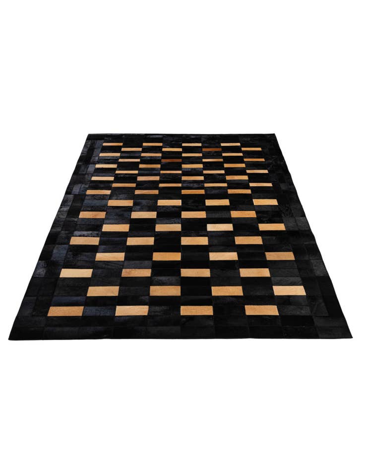 Detail image of  5' 1 x 7' 11 Cowhide - Patchwork Rug