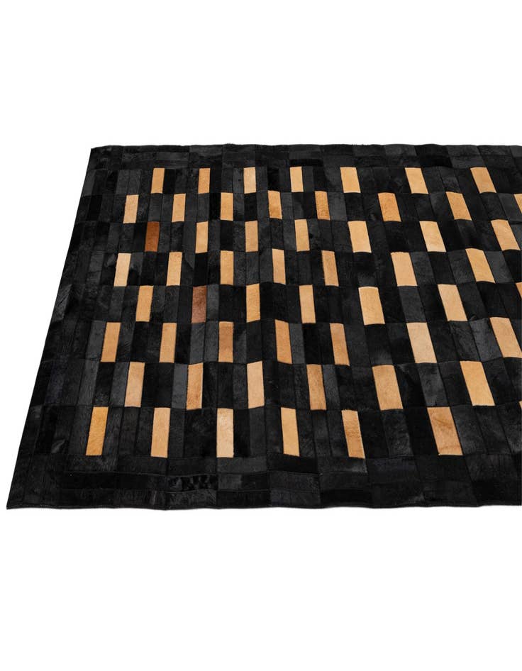 Detail image of  5' 1 x 7' 11 Cowhide - Patchwork Rug