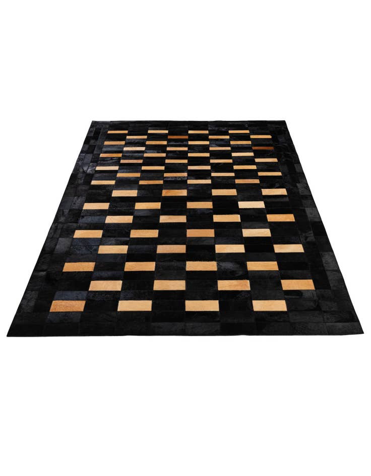 Detail image of  5' 1 x 7' 11 Cowhide - Patchwork Rug