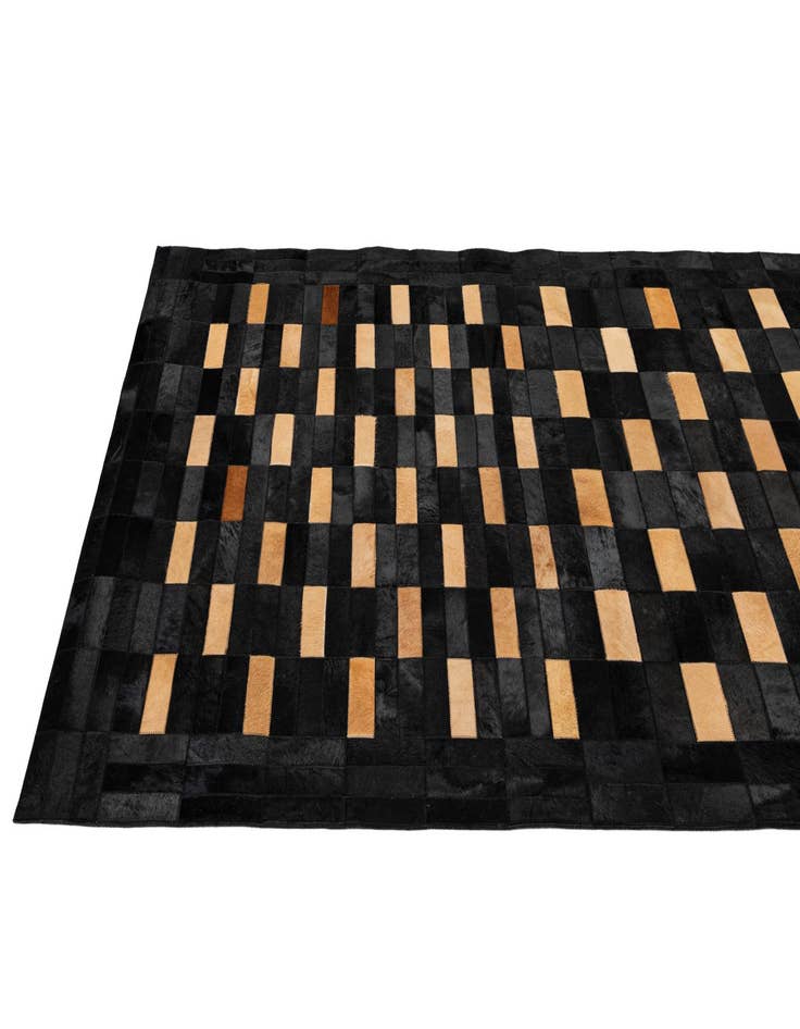 Detail image of  5' 1 x 7' 11 Cowhide - Patchwork Rug