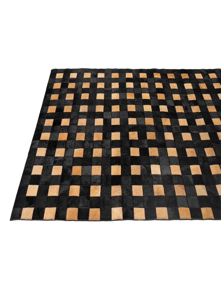 Detail image of  5' 1 x 7' 11 Cowhide - Patchwork Rug