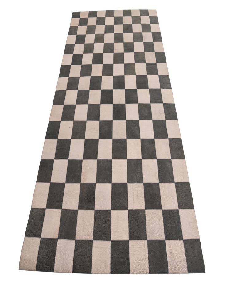 Detail image of  5' x 7' 10 Cowhide Leather Rug