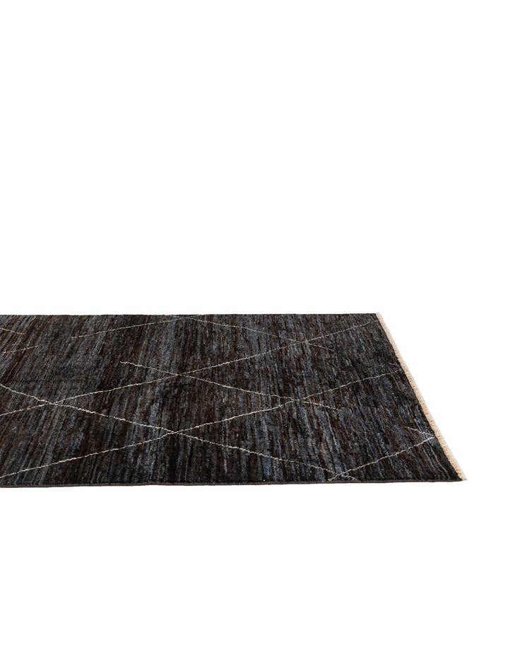 Detail image of  4' 5 x 6' 4  Hand Knotted Moroccan Wool Rug