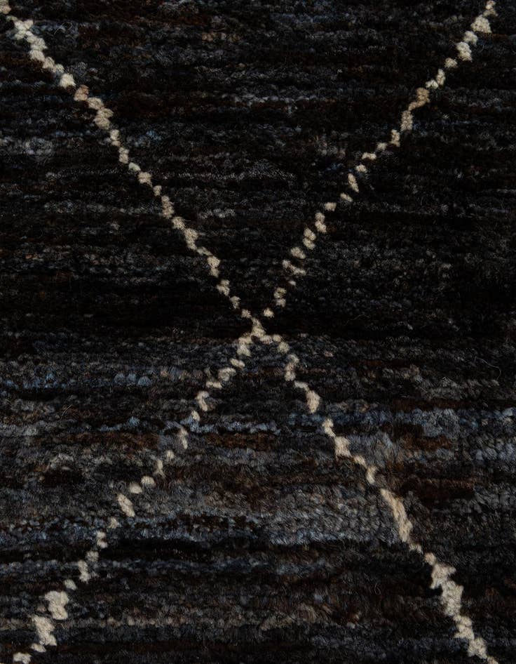 Detail image of  4' 5 x 6' 4  Hand Knotted Moroccan Wool Rug