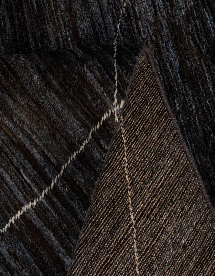 Detail image of  4' 5 x 6' 4  Hand Knotted Moroccan Wool Rug