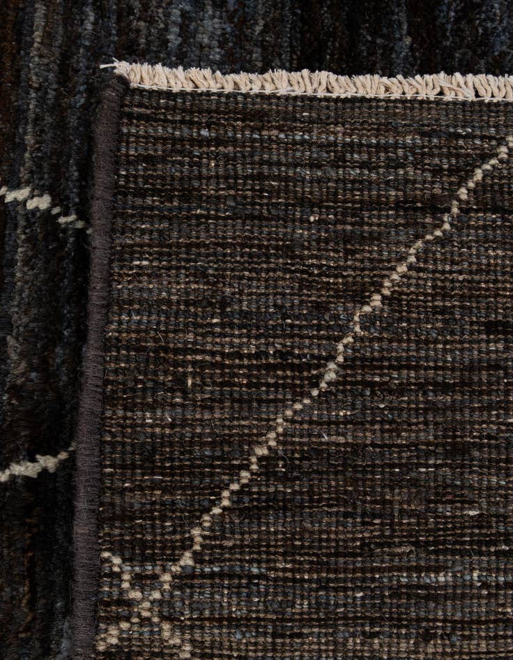 Detail image of  4' 5 x 6' 4  Hand Knotted Moroccan Wool Rug