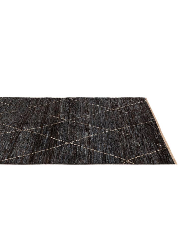 Detail image of  4' 7 x 6' 7  Hand Knotted Moroccan Wool Rug