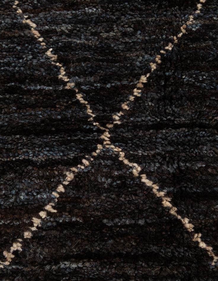 Detail image of  4' 7 x 6' 7  Hand Knotted Moroccan Wool Rug