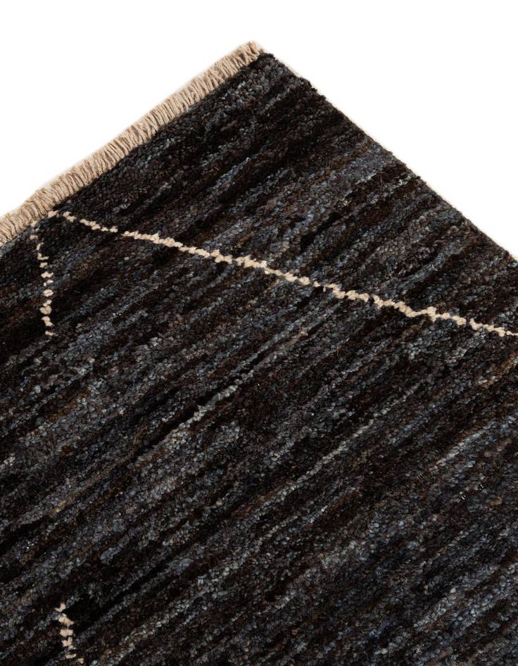 Detail image of  4' 7 x 6' 7  Hand Knotted Moroccan Wool Rug