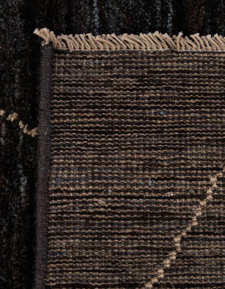 Detail image of  4' 7 x 6' 7  Hand Knotted Moroccan Wool Rug