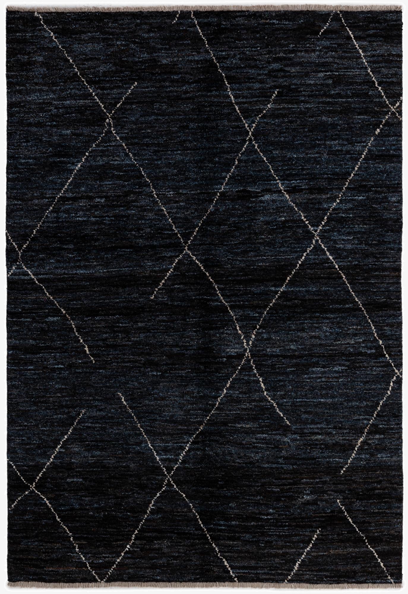  4' 7 x 6' 7  Hand Knotted Moroccan Wool Rug