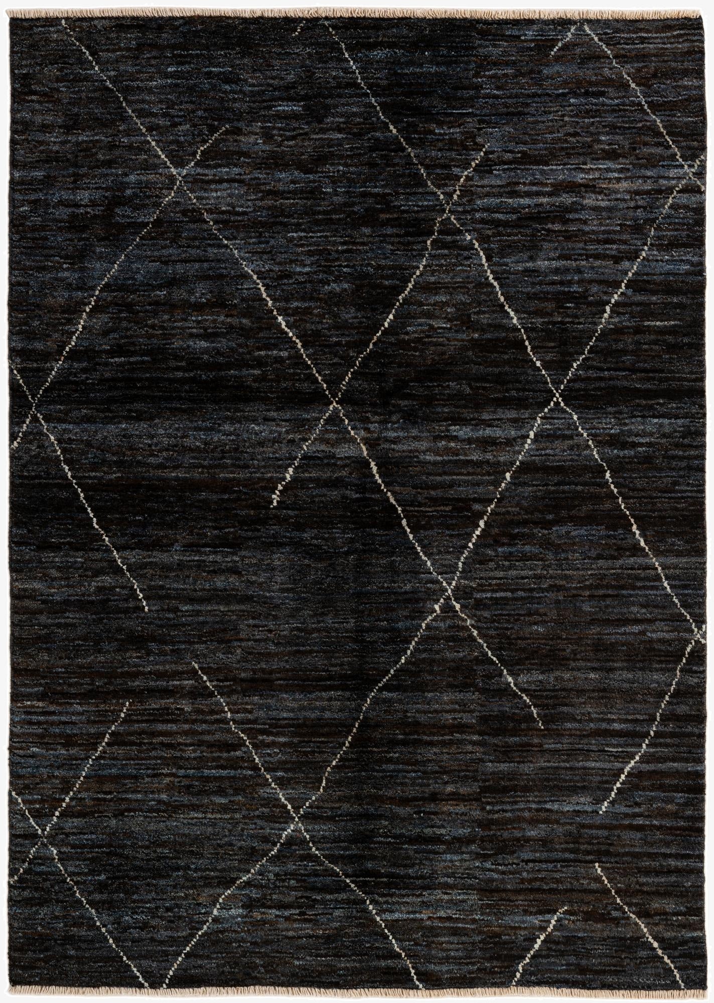  4' 5 x 6' 4  Hand Knotted Moroccan Wool Rug